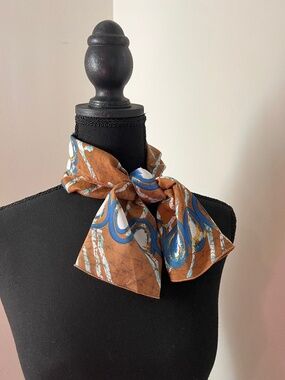 Vintage Tura Neck or Purse Scarf in a Beautiful Abstract Art Pattern